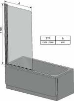 Шторка для ванной Ravak Chrome CVS1 80
