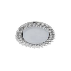 DK86 CH/WH Светильник ЭРА под лампу Gx53, 220V,13W, хром/прозрачный | Встраиваемые светильники Для ламп GX53