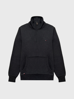 Свитшот Tommy Hilfiger Flag Logo Quater-Zip Grey Heather