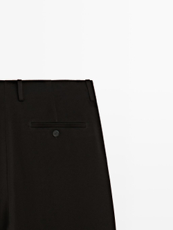 Massimo Dutti Свободные брюки с широкими штанинами - STUDIO, черный