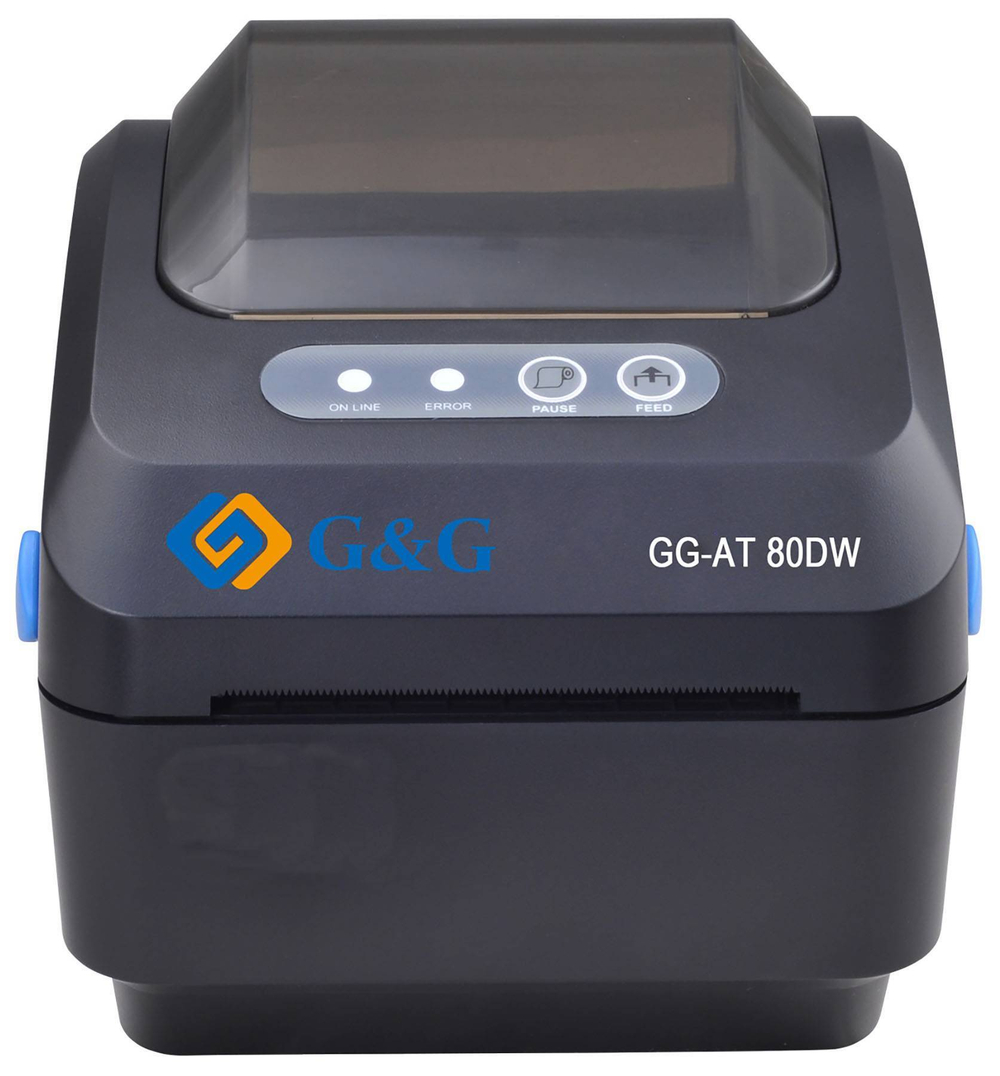 Термопринтер G&G GG-AT-80DW-W Монохромный  термопечатный  / 203x203dpi/ Wi-fi /  Черный/  (GG-AT-80DW-W)
