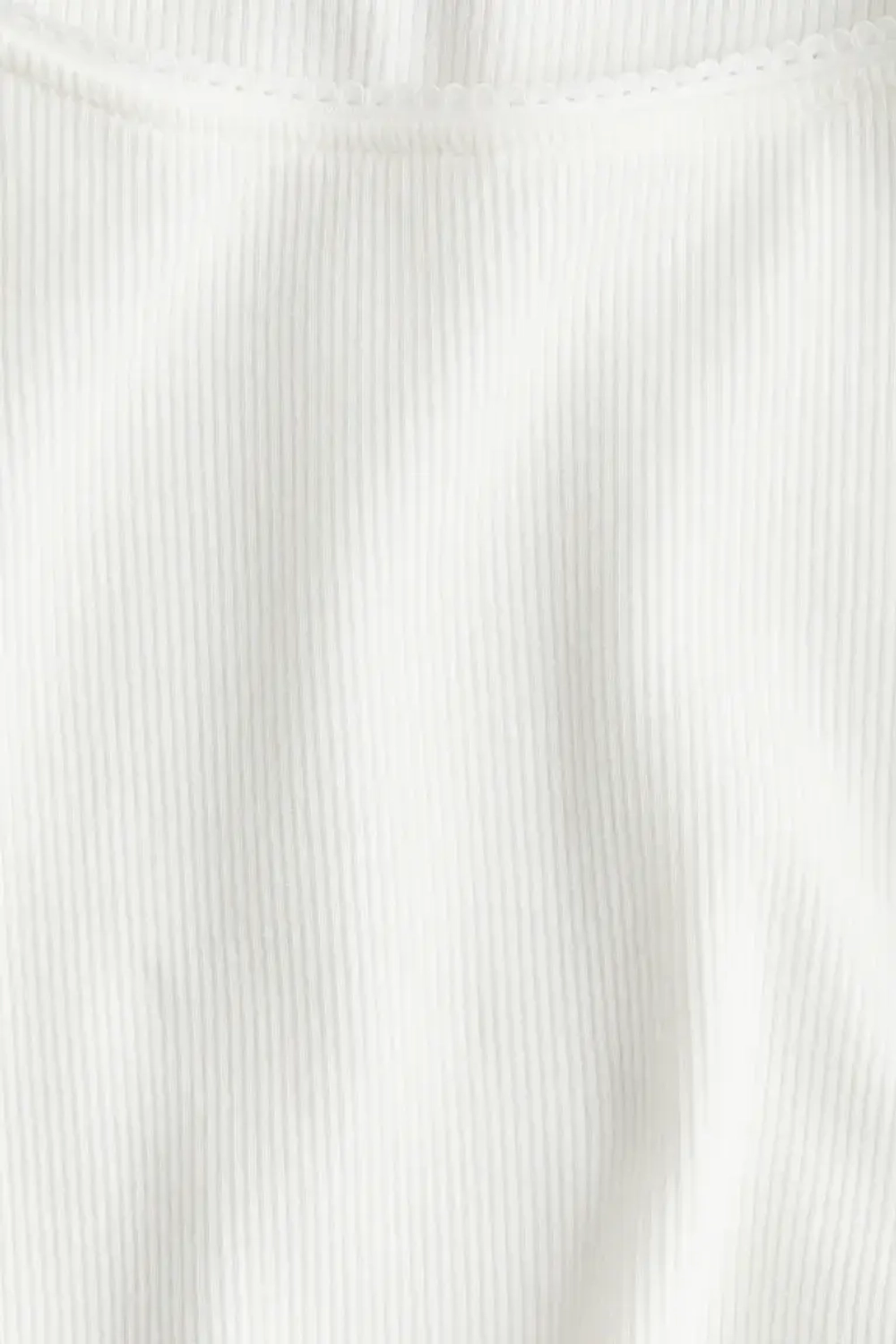 H&M Топ в рубчик с длинными рукавами, белый