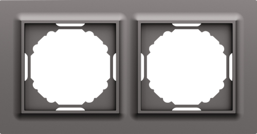 Рамка 2-я, Wave матовый титан, серия A07