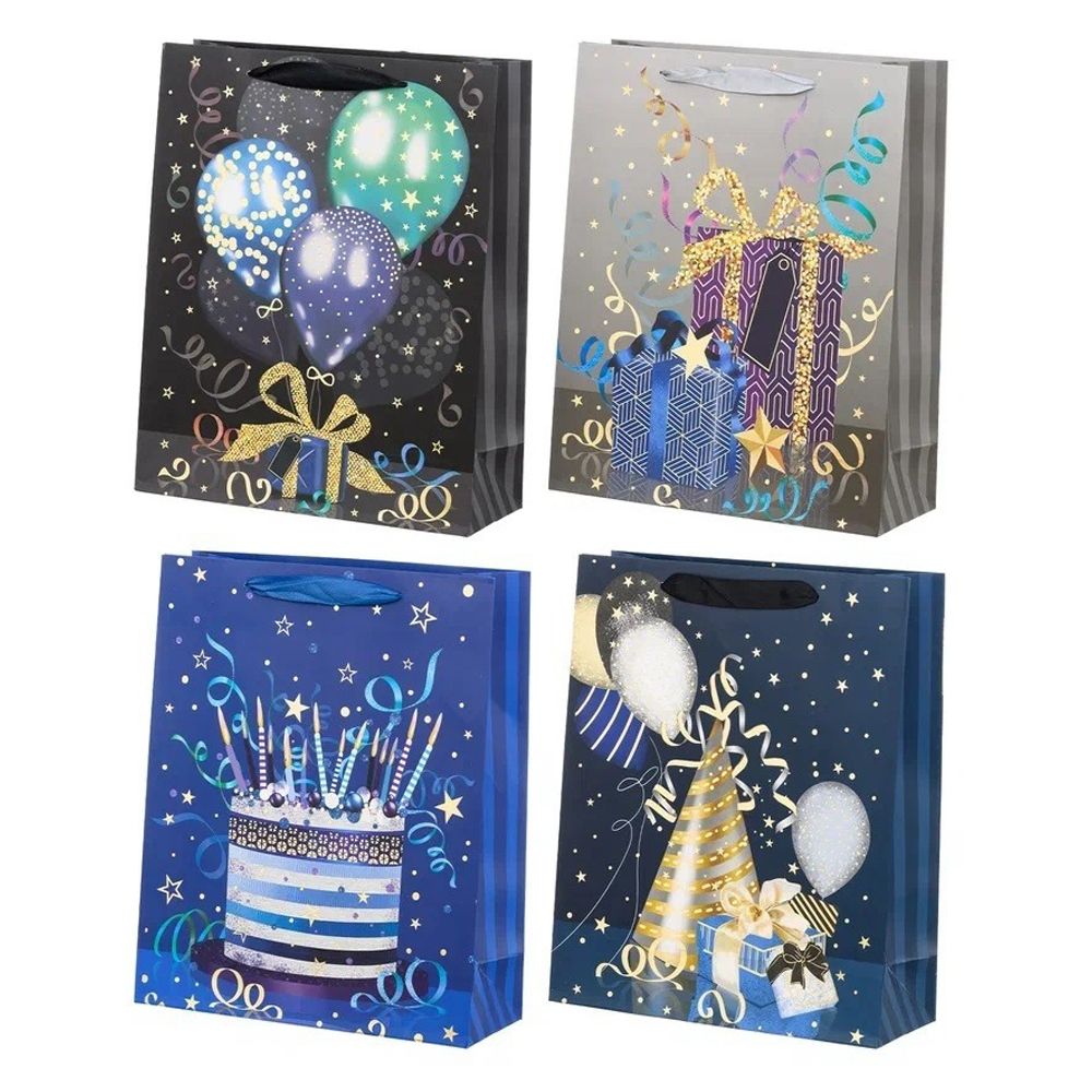 Подарочный пакет Basir, серия "С праздником", 31*12*40 см, ассорти Подарочный пакет Basir, серия "С праздником", 31*12*40 см, ассорти