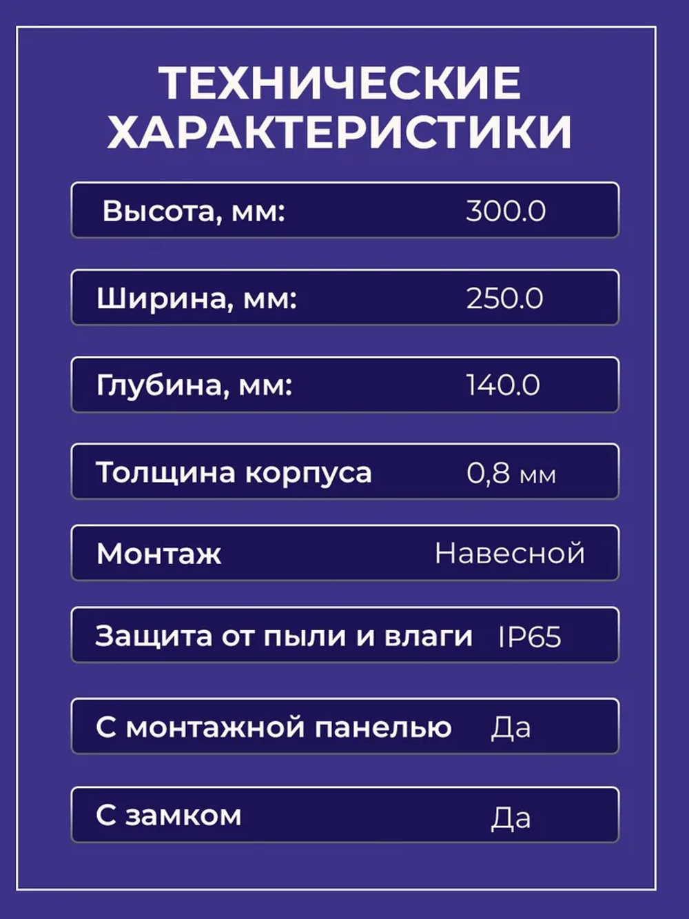 Щит распределительный навесной уличный с монтажной панелью ЩМП - 02 IP65 300х250х140 металлический