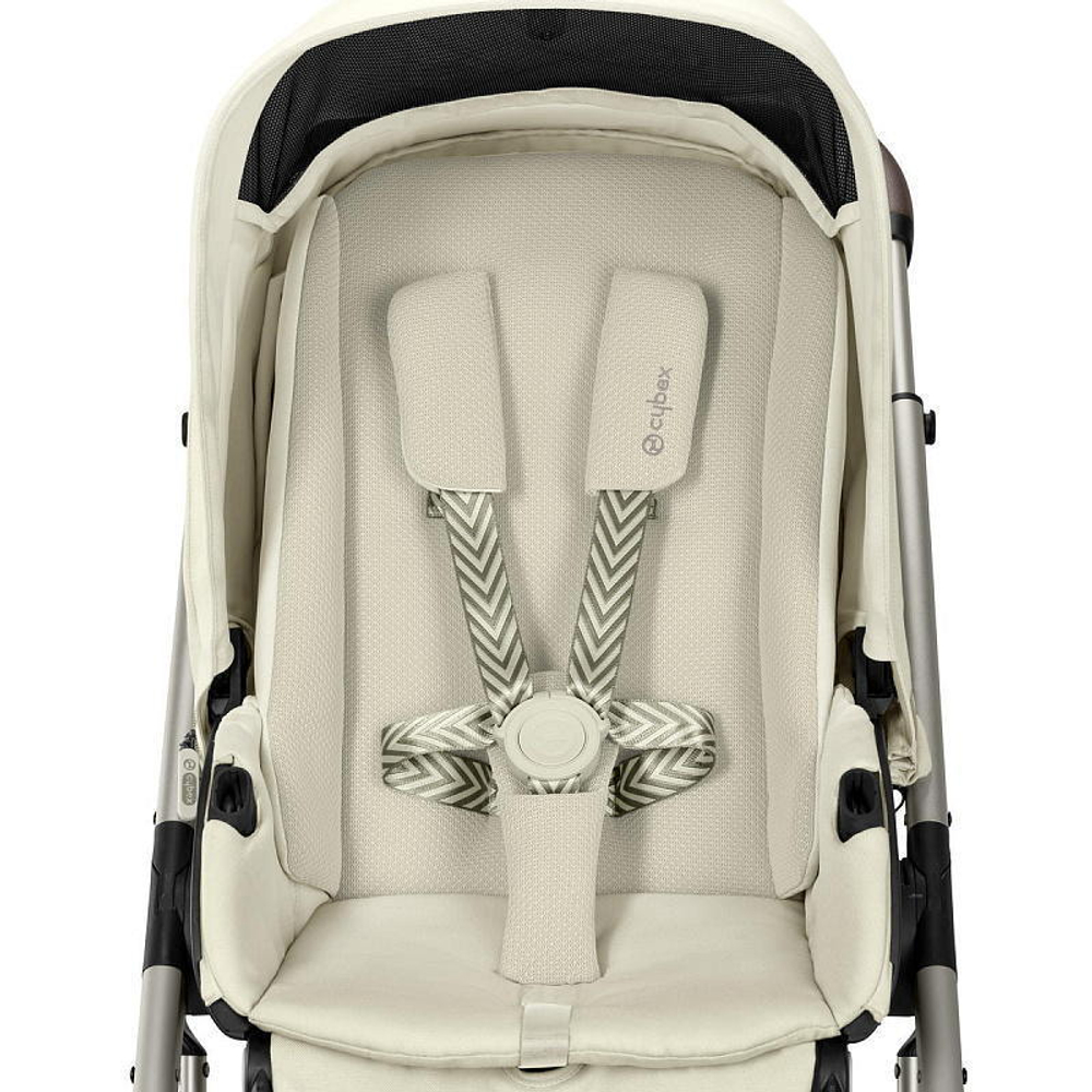 Коляска Cybex Talos S Lux TPE complete Aton S2 Hibiscus Red 3 в 1 Seashell Beige с дождевиками