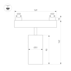 Светильник ART-INBELT-SPOT-R50-10W Day4000-MIX (BK, 25 deg, 48V, DALI) (Arlight, IP20 Металл, 3 года) 051357