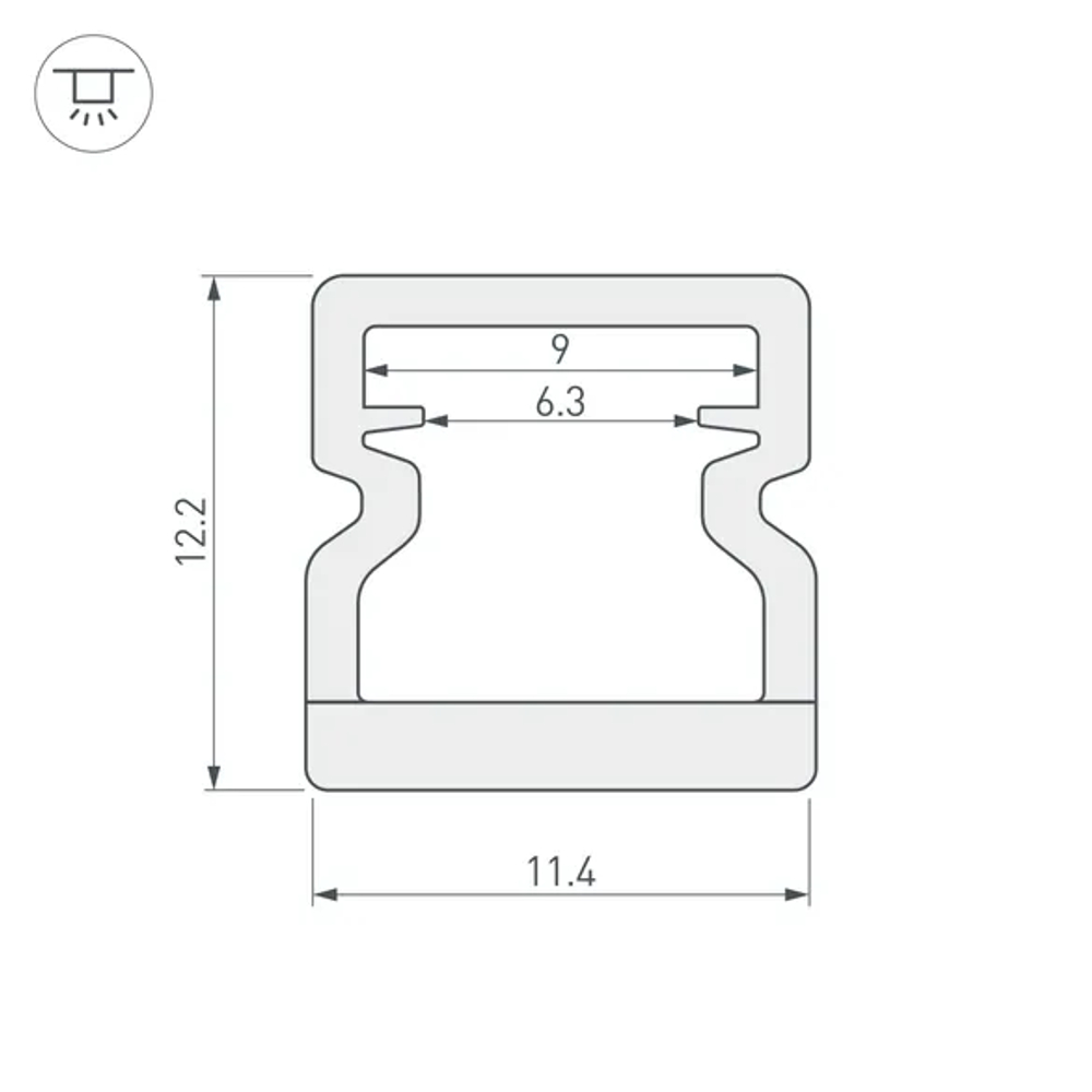 Профиль WPH-LINE-1212-2000 OPAL (Arlight, Пластик) 023302(1)