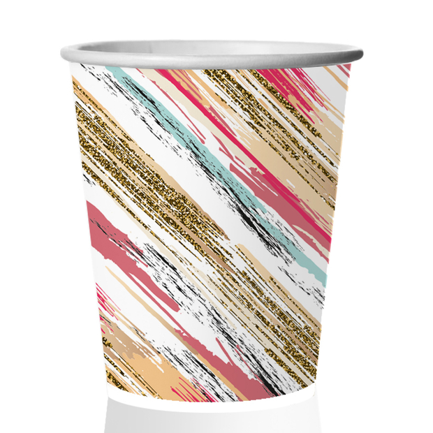 Стакан бум 250 мл (8 шт./уп.) С Днем Рождения!