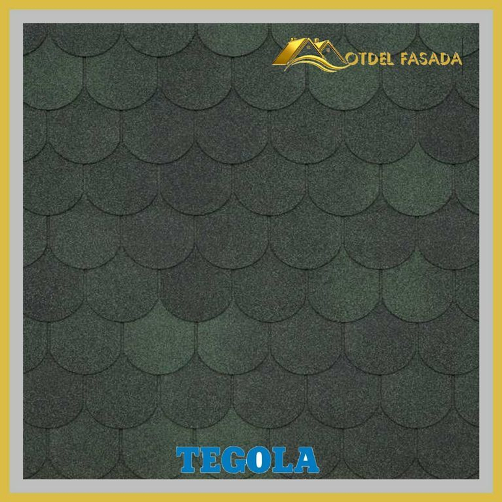 Гибкая черепица TEGOLA ASSISI Verde 473 2,9 м2