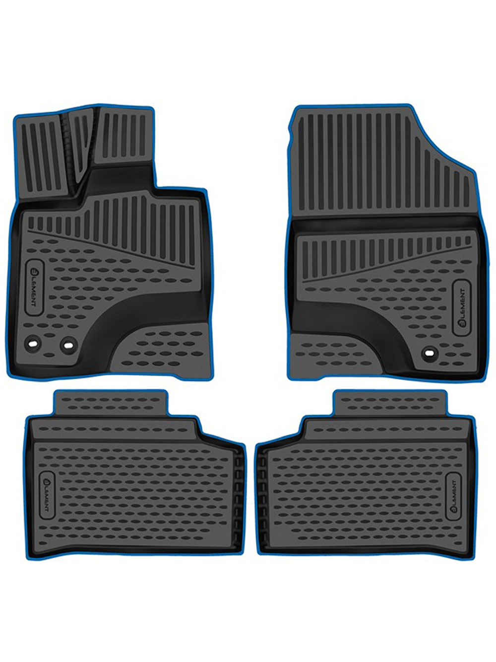 Коврики в салон для CHANGAN UNI-K (I) 2020-, 4 шт. (синий кант, полиуретан) KANT.ELEM3DA67032210K.BL