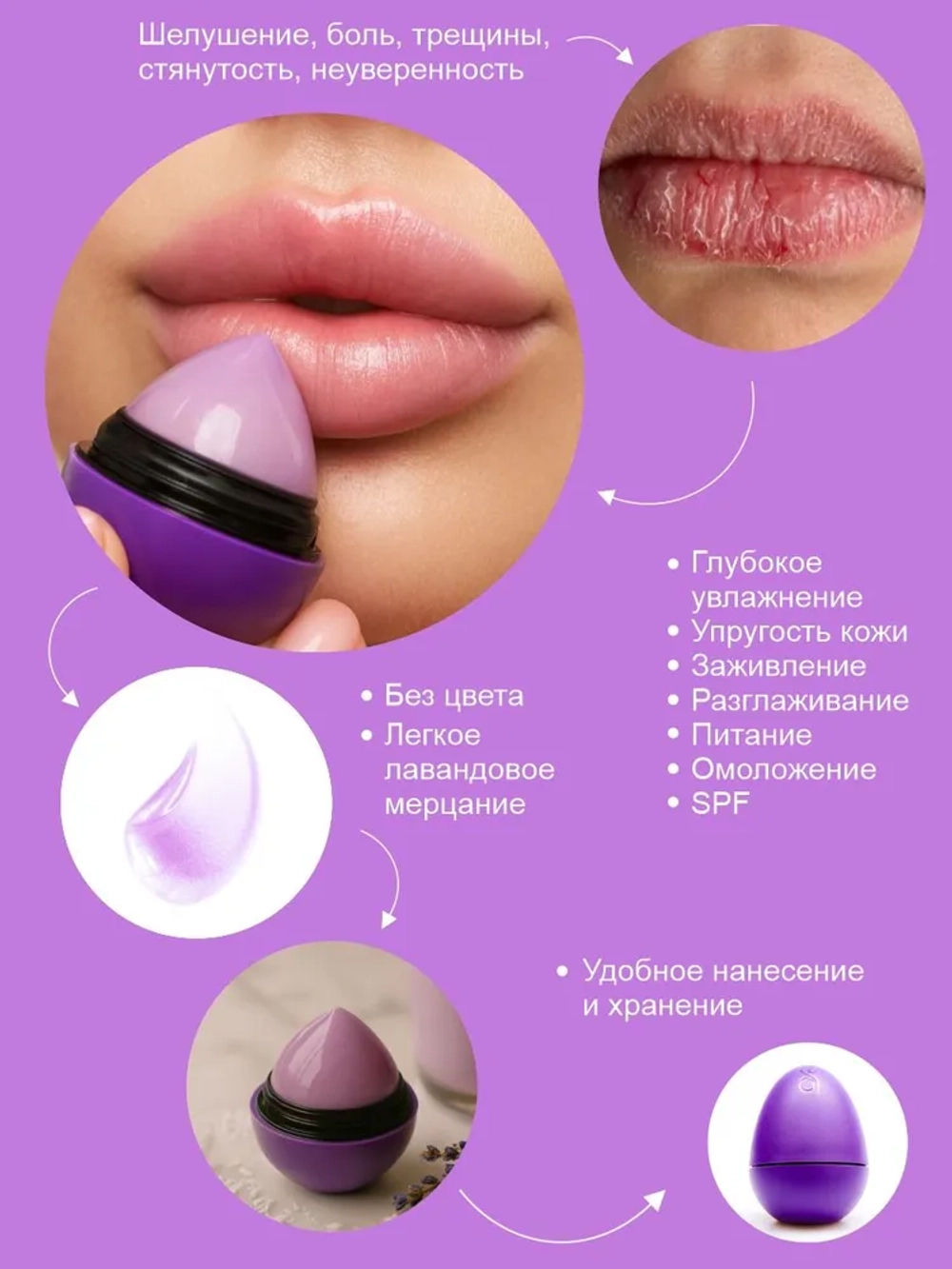 Бальзам для губ "Лаванда Крымская" Organic (12 гр)