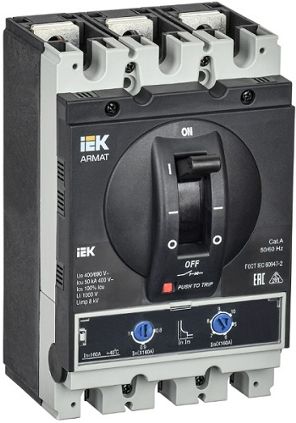 Автоматический выключатель в литом корпусе IEK AR-MCCB-3G-050-0160A-ATUC