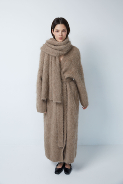 Шарф из альпака бежевый