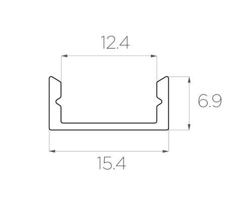 Профиль накладной алюминиевый LC-LP-0716-2 Anod