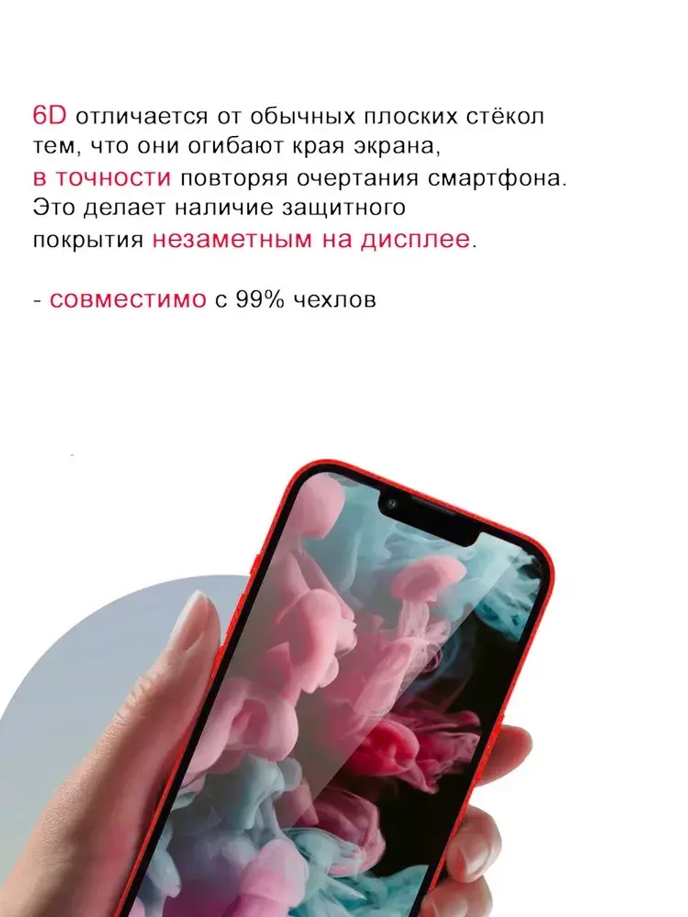 Защитное стекло iPhone 13 Pro Max/14 Plus 6D