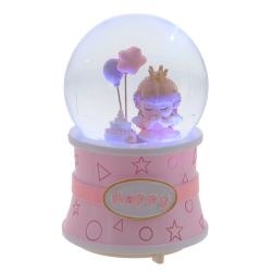 GAEM Фигурка декоративная "Ангел" в стекл шаре (муз, подсвет, вьюга, 3xAAA н/п), D10 см, L10 W10 H16 см