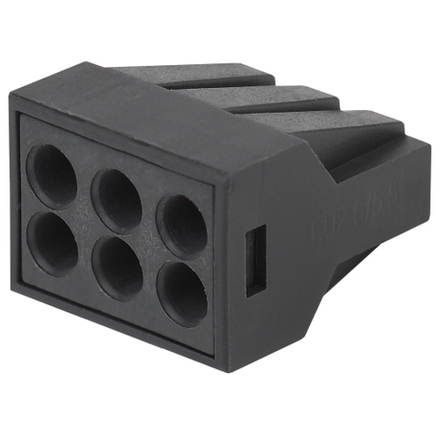 Клемма ЭРА NO-224-58 с пастой серия 306 6 отверстий 0.5-2.5 мм2 упаковка 4 шт