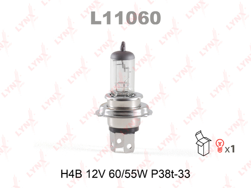 L11060     H4B      12V 60/55 W   LYNX Лампа галогеновая