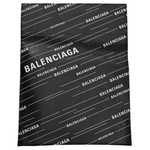 Balenciaga Letter Print Leather Handbag Clutch Women"s Black/White