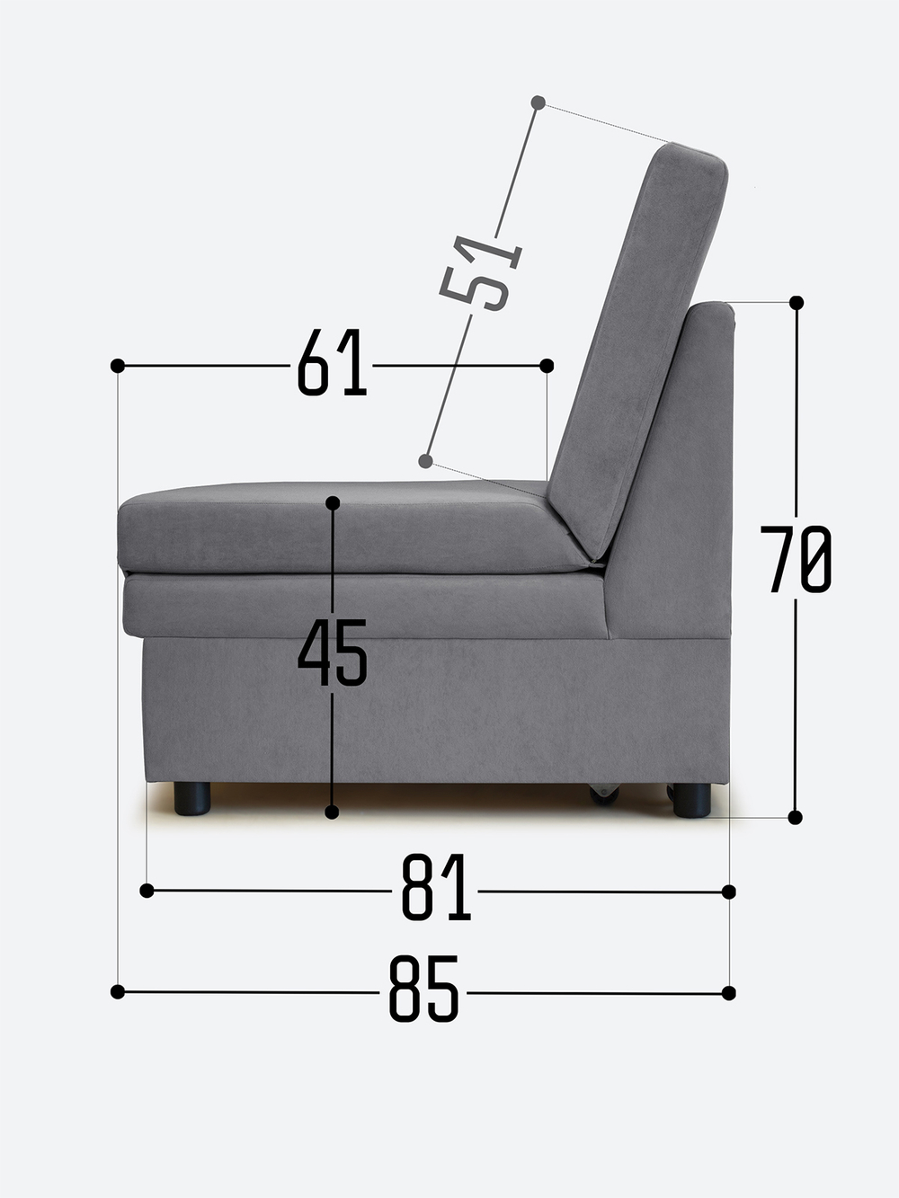 Диван "Экономик" Студия-Ф 120 см