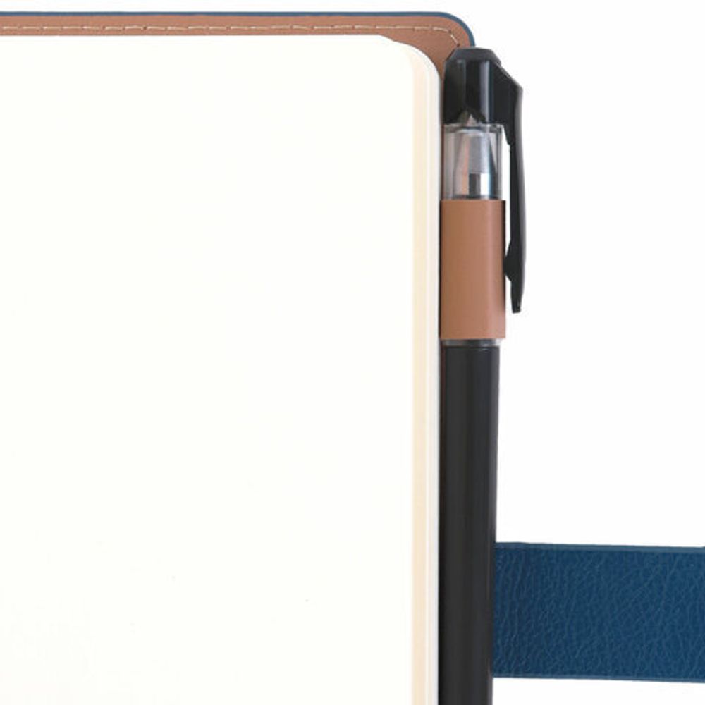 Ежедневник датированный 2025, А5, 143х218 мм, BRAUBERG "Journal", под кожу, застежка, органайзер, синий, 115879