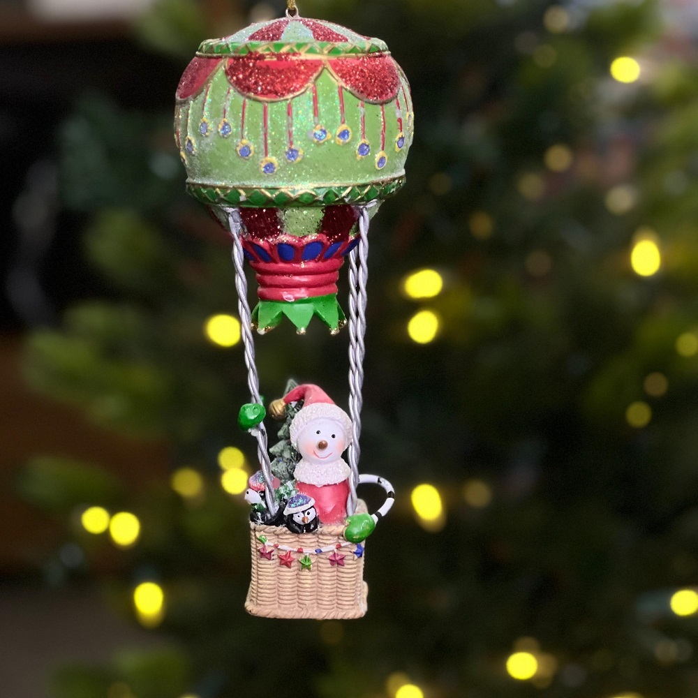 Санта/снеговик на воздушном шаре