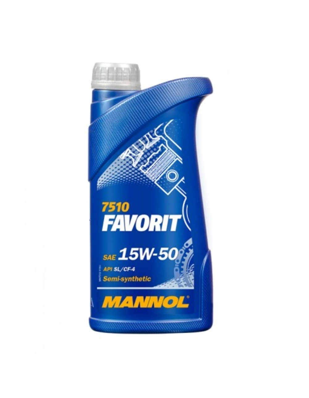 MANNOL 7510 Favorit 15W-50 SL/CF/CF-4 ACEA Масло моторное, 1л