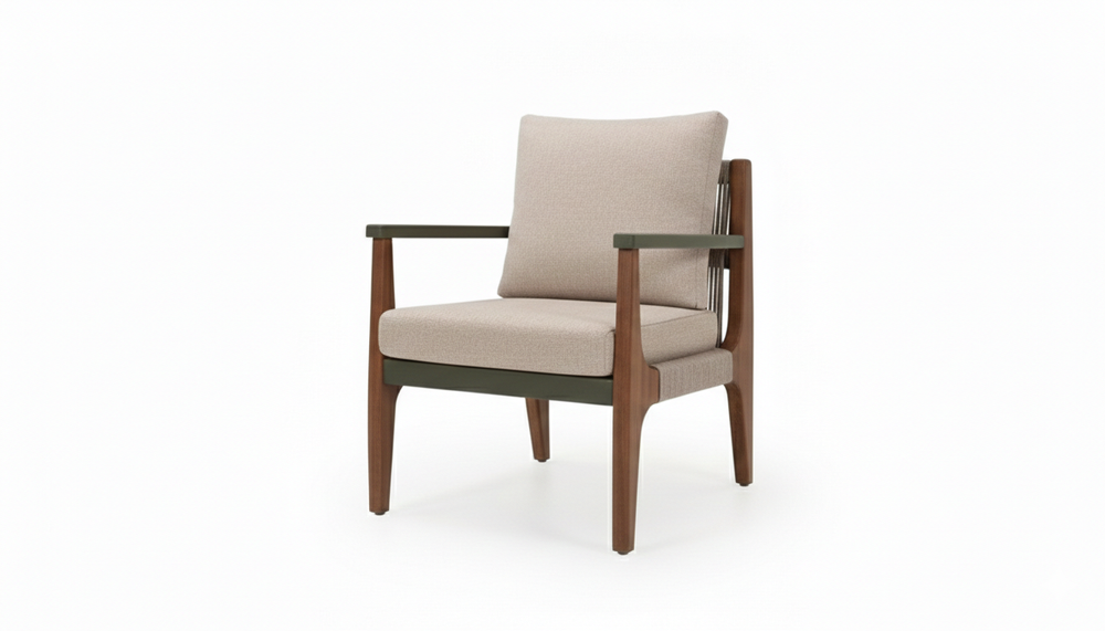 Столовая группа Elif Dining Set. Алюминий, роуп, ироко. Поставка 45 дней.