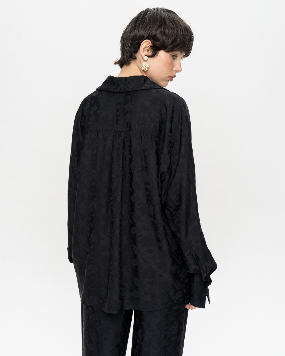 Блуза из вискозы с цветочным узором