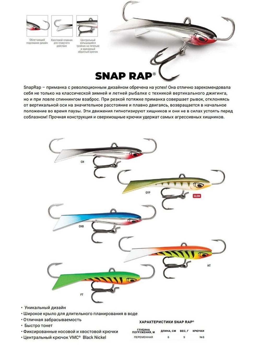 Балансир для зимней рыбалки Snap Rap 06 /GYP