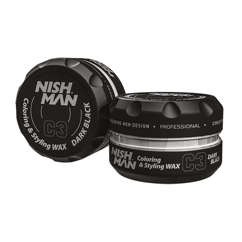 NISHMAN C3 DARK BLACK HAIR COLORING WAX Цветной воск для волос ЧЕРНЫЙ 100 МЛ