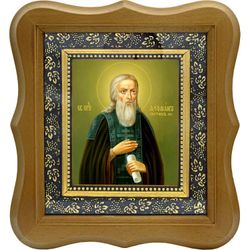 Феофан Печерский, преподобный постник. Икона на холсте.