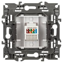 Розетка ЭРА Серия 12 12-3107-16 информационная RJ45 титан | ЭРА 12 Титан