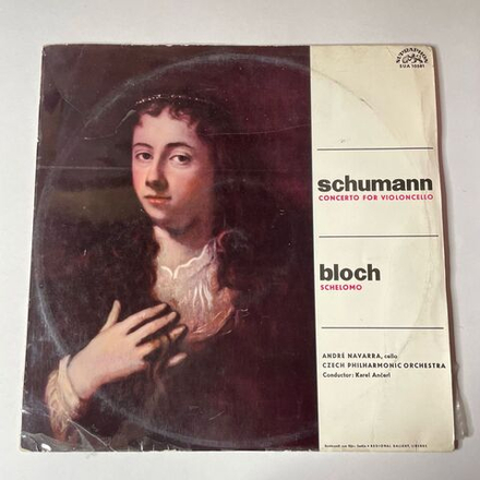 Винтажная виниловая пластинка LP R. Schumann Шуманн, E. Bloch Эрнест Блох Cello, Czech Philharmonic Orchestra, Karel Ancerl, Concerto For Violoncello (Чехословакия 1969)