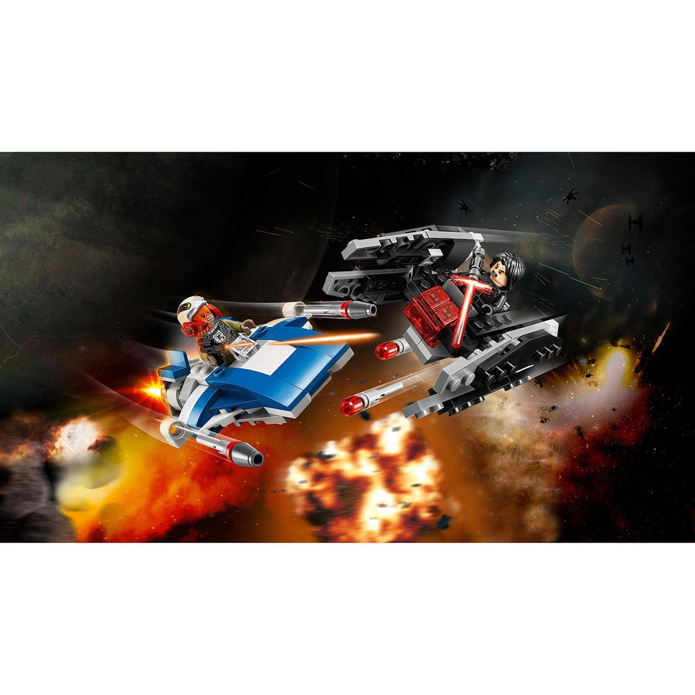 LEGO Star Wars: Истребитель типа A против бесшумного истребителя СИД 75196 — A-Wing vs. TIE Silencer Microfighters — Лего Звездные войны Стар Ворз