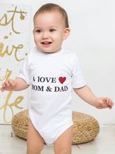 Боди с коротким рукавом &quot;I Love Mom and Dad&quot;