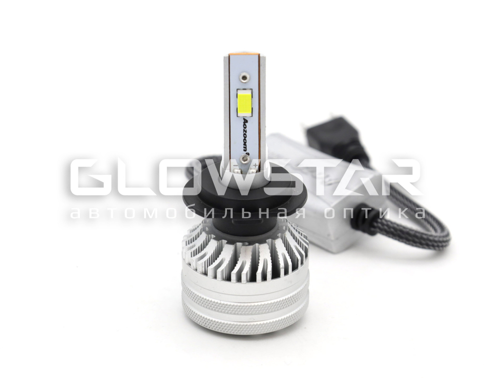 Светодиодные лампы H7 Aozoom ALH-08 в штатную линзу с вент-ром, 12V, 35W, 6000K (комплект, 2шт)