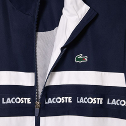 Мужской теннисный костюм Lacoste Sportsuit Logo Stripe Tennis Tracksuit - navy blue/white