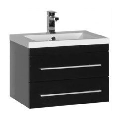 Тумба с раковиной Aquanet Нота NEW 58 черный