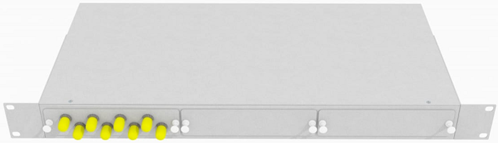 Кросс оптический стоечный  TopLAN КРС-Top-1U-08ST/U-OM2-GY