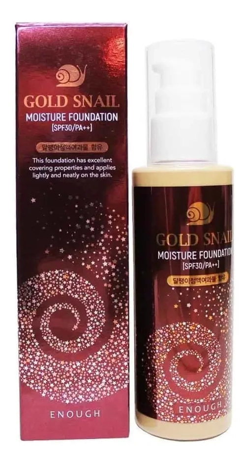 Enough Крем тональный с муцином улитки - Gold snail moisture foundation SPF30, 100мл