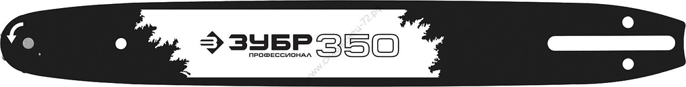 ЗУБР тип 1, шаг 3/8″, паз 1.3 мм, 35 см, шина для бензопил, Профессионал (70201-35)