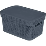 Корзина для хранения Keeplex Ajur с крышкой 5л 28,1,5х13,9см космический серый