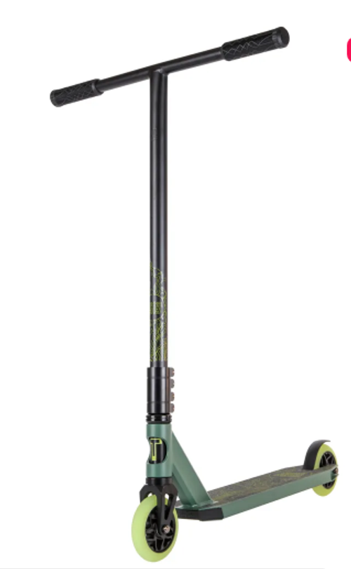 Самокат трюковой Tech Team Duker 303  black/dark green 1/4 чёрный/темно-зеленый