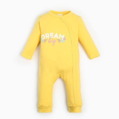 Комбинезон Flower, рост 86-92 см, жёлтый (Крошка Я)