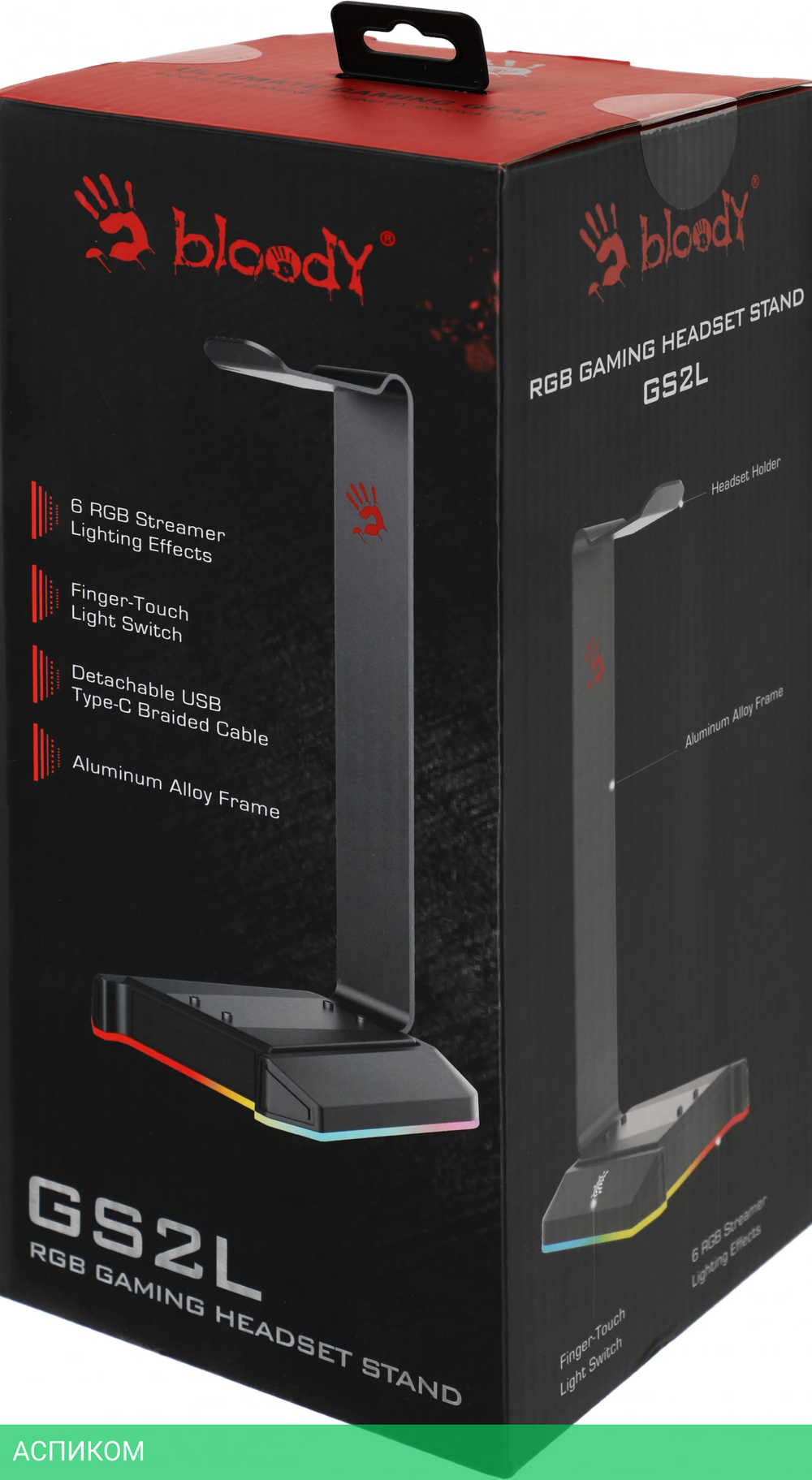 Подставка для наушников A4Tech Bloody GS2L черный