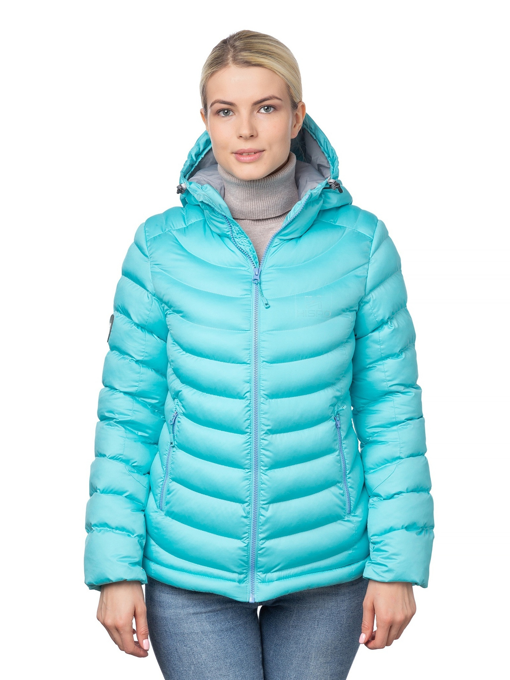 Куртка женская HISPO Лив, цвет: бирюзовый, AW22-2-001/2, р. S (44)