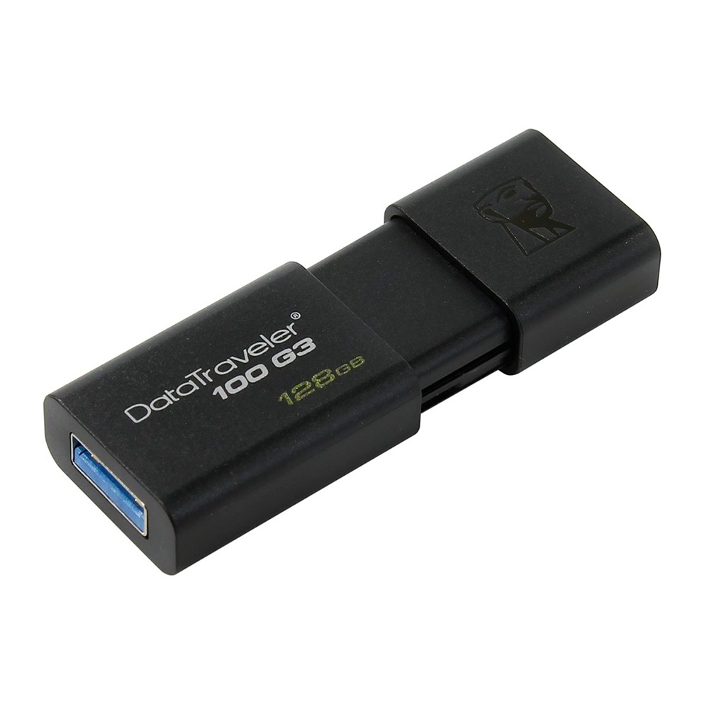 USB Флешка 128GB Kingston DT100G3, USB 3.0, черная