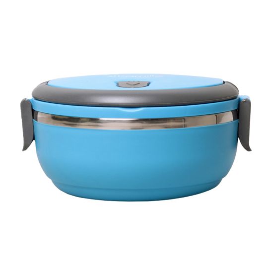 Ланч бокс 700 мл. круглый Kamille КМ-2105 (пластик, нержавеющая сталь)